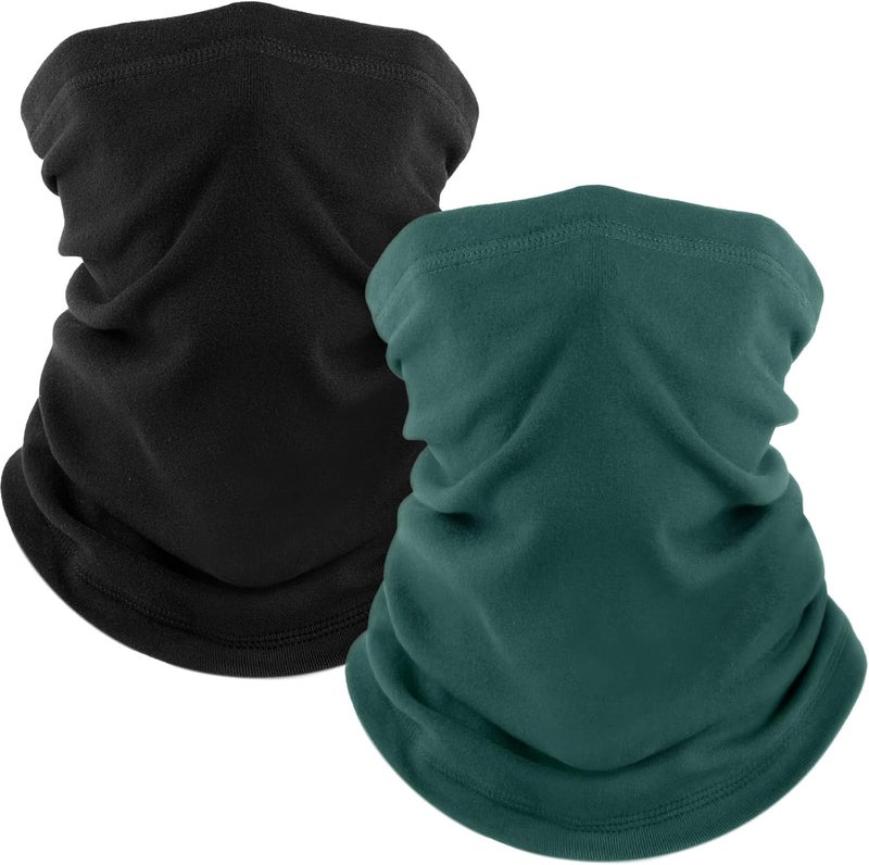 Fuinloth 2 Pack Winter Neck Gaiter, Fleece Warmer Scarf Cold Weather Face Mask Cover for Men/Women - Image 1